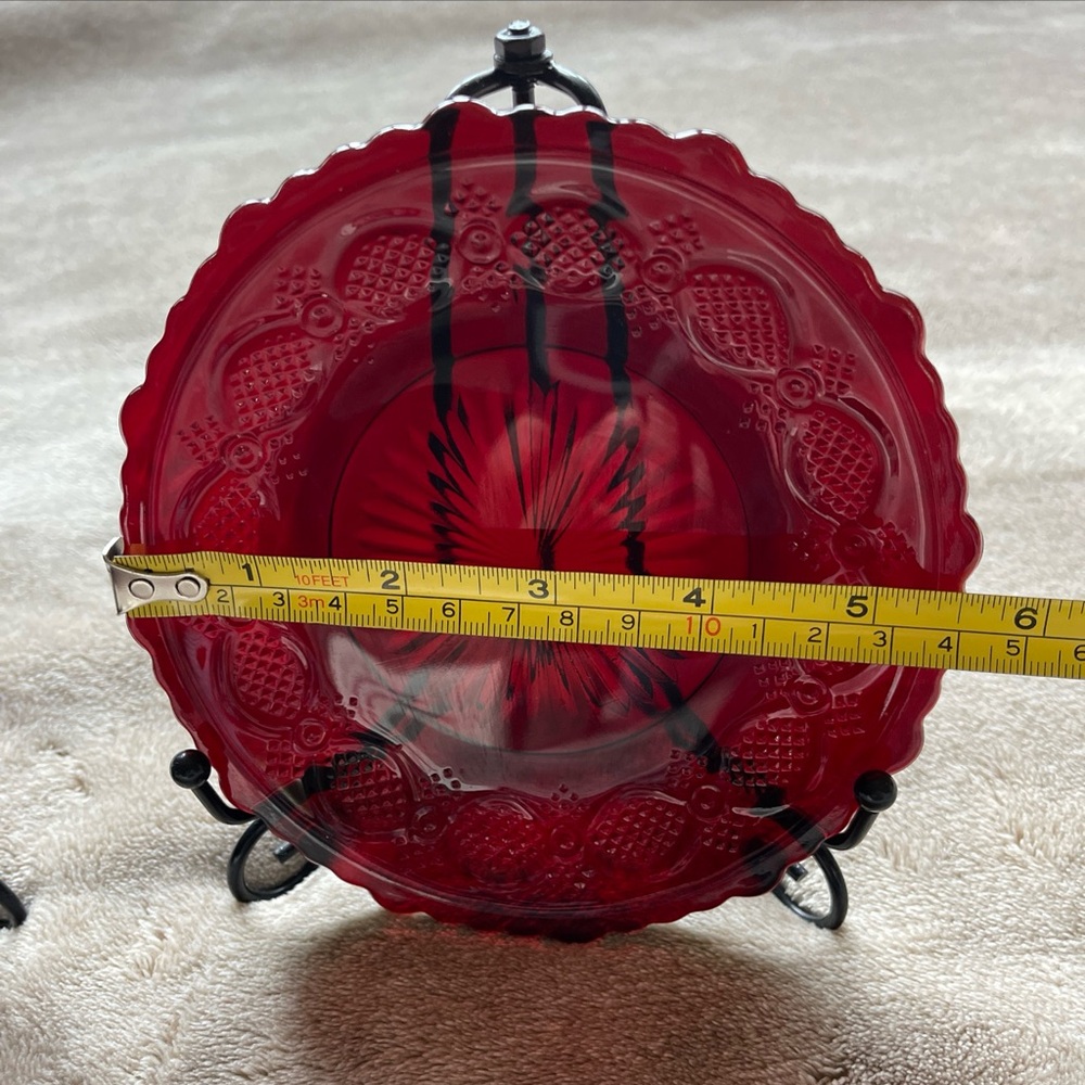Vintage Avon Ruby Red Cape Cod 1876 Set of 2 Bread & Butter Dish Plates